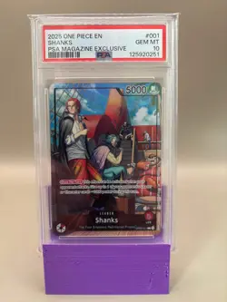 PSA 10 GEM Mint - Shanks #001 One Piece PSA Magazine Exclusive Promo, Graded - Image 1