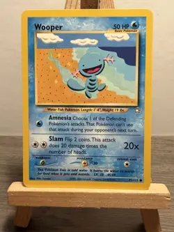 Pokemon Card Wooper 82/111 Neo Genesis Common WOTC - Image 1