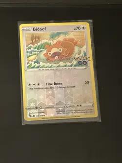 DITTO Pokemon Bidoof 059/078 Pokemon GO Reverse Holo English Card 70HP DITTO - Image 1