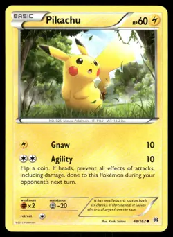 Pokemon Cards Pikachu 48/162 BREAKthrough XY Common NM - Image 1