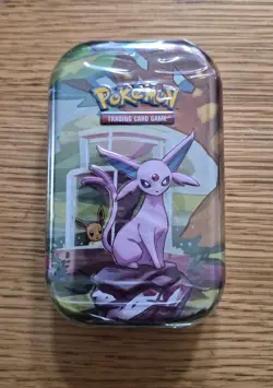 Pokemon TCG Scarlet & Violet Prismatic Evolutions Mini Tin Espeon New & Sealed - Image 1