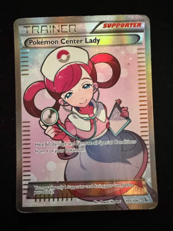 Pokemon TCG Center Lady Full Art Ultra Rare 105/106 Flashfire Holo MP-HP - Image 2