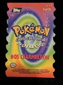 CHARMELEON 1999 TOPPS POKEMON EVOLUTION #5 DIE CUT INSERT - Image 2