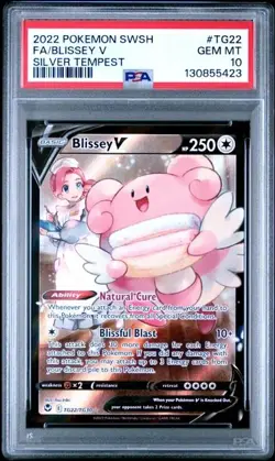 POKEMON 2022 Silver Tempest Full Art BLISSEY V #TG22 PSA 10 Gem Mint RARE - Image 1