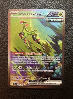 Pokemon TCG Iron Leaves EX Scarlet & Violet Temporal Forces 203/162 - Image 3