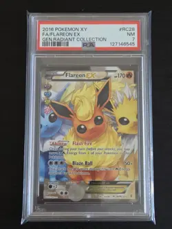PSA 7 Flareon EX RC28/RC32 Radiant Collection Full Art Pokemon - Image 1