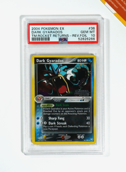 Pokemon PSA 10 Dark Gyarados #36 Rev Foil EX Team Rocket Returns 2004 English - Image 1