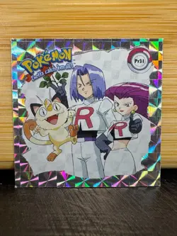 Team Rocket Pokemon Artbox Series 1 Prism Silver Holo Sticker - Image 1