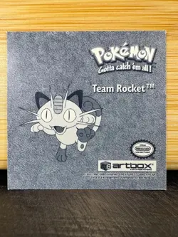 Team Rocket Pokemon Artbox Series 1 Prism Silver Holo Sticker - Image 2