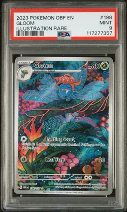 2023 POKEMON OBF EN-OBSIDIAN FLAMES ILLUSTRATION RARE #198 GLOOM PSA 9 - Image 1