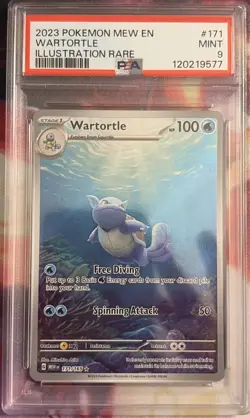 Pokemon TCG Wartortle Scarlet & Violet 151 Illustration Rare - PSA9 Mint! - Image 1