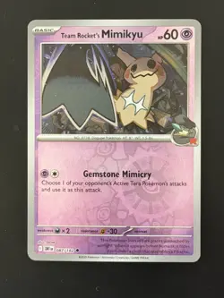 Pokemon Team Rocket's Mimikyu 087/182 Destined Rivals Reverse Holo 2025 - Image 1