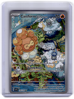 Castform Sunny Form 195/191 Illustration Rare SV08: Surging Sparks Pokemon TCG N - Image 1