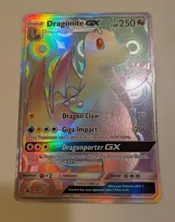 Dragonite GX Jumbo SM156 Black Star Promo Rainbow Rare Pokemon Card - Image 1