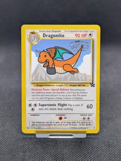 Dragonite No.5 WOTC Black Star Promo Pokemon Card LP EXCELLENT - Image 1