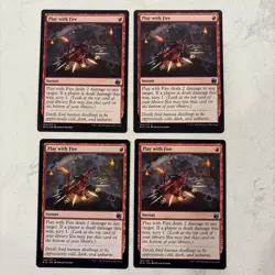Magic the Gathering MTG Play With Fire Play Set Of 4 - Image 1