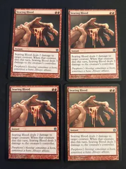 4x Searing Blood (111) Born of the Gods LP MTG Magic the Gathering x4 Playset - Image 1