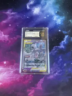 2019 POKEMON JPN TAG TEAM GX: TAG ALL STARS HOLO MEWTWO & MEW GX CGC 10 PRISTINE - Image 1