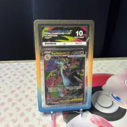 Pokemon TCG Mega Charizard X Ex SR 109/094 ACE 10 PERFECT SUBGRADES Gem Mint - Image 1