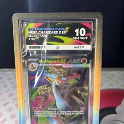 Pokemon TCG Mega Charizard X Ex SR 109/094 ACE 10 PERFECT SUBGRADES Gem Mint - Image 5