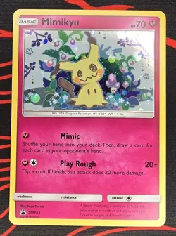 Mimikyu SM163 Holo Pokemon Sun & Moon Team Up Black Star Blister Promo Card - Image 1