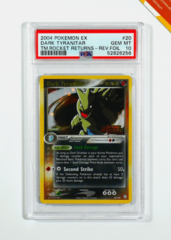 Pokemon PSA 10 Dark Tyranitar #20 Rev Foil EX Team Rocket Returns 2004 English - Image 1