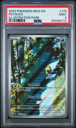 2023 POKEMON MEW EN-151 ILLUSTRATION RARE #175 PSYDUCK PSA 9 - Image 1