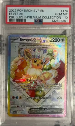 2025 POKEMON SVP EN-SV BLACK STAR PROMO #174 EEVEE EX PSA 10 - Image 1
