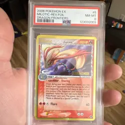 2006 Pokemon Milotic Delta Species 5/101 Dragon Frontiers Reverse Foil PSA 8 - Image 1