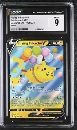 Flying Pikachu V *CGC 9* Holo *Celebrations* #6 *2021* Pokemon - Image 1