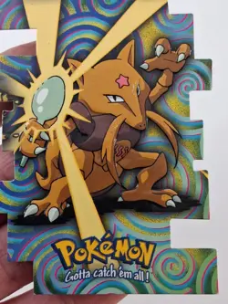 1998 Topps Pokemon EV 8 of 12 #64 Kadabra Die-Cut Card - Image 5