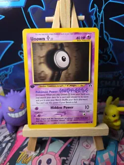 Pokemon Unown Card I 68/75 1st Edition Neo Discovery WOTC - Image 1
