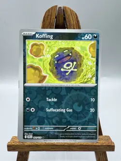 Pokemon TCG Error Miscut Card JTG - Koffing 91/159 - Sideways Miscut - Image 1