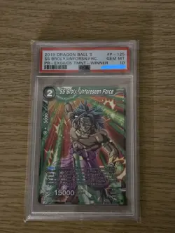 Dragon Ball Super Card Game SS Broly Unforeseen Force Winner PSA 10 - Image 1