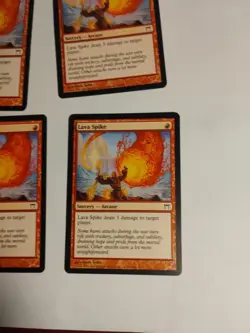 4 X Lava Spike Champions of Kamigawa Light Play MTG Magic the Gathering - Image 4