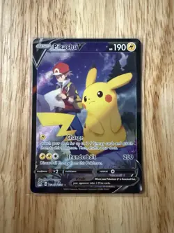 Pikachu V TG16/TG30 Swsh11: Lost Origin Trainer Gallery Holo Ultra Rare Pokemon - Image 1
