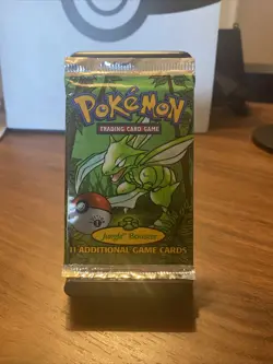 Pokemon 1st Edition Jungle Booster Pack Factory Sealed Scyther Art Unweighted - Image 1