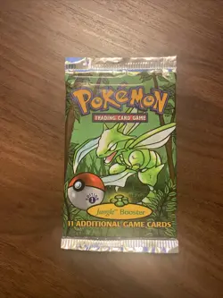 Pokemon 1st Edition Jungle Booster Pack Factory Sealed Scyther Art Unweighted - Image 3