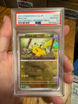 Pikachu Master Ball PSA 10 (025/165 Sv2a: Pokemon Card 151 Holo) - Japanese - Image 1