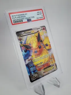 2016 POKEMON XY GENERATIONS RADIANT COLLECTION #RC28 FULL ART/FLAREON EX PSA 8 - Image 2