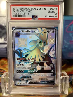 Pokemon PSA 10 Silvally GX Hidden Fates #SV79 - Image 1