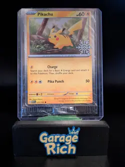 Pikachu 025/165 -Pokemon TCG Holiday 2025 Stamped & Sealed Promo NM - Image 1