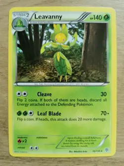 Pokemon TCG Leavanny Plasma Storm 10/135 Rare NM Condition - Image 1