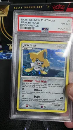 2009 Pokemon Platinum Jirachi Holo Rising Rivals #7 PSA 8 Nasty Swirl - Image 4