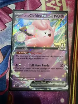 Pokemon TCG Lillie's Clefairy EX 56/159 Journey Together 2025 NM - Image 1