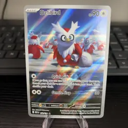 Delibird 152/132 Pokemon Mega Evolution Illustration Rare IR Full Art Holo NM - Image 1