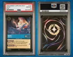 2023 Disney Lorcana Rise of the Floodborn Alice #137 Foil PSA 10 Gem Mint - Image 2