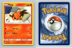 Tepig #31/236 Sun & Moon Cosmic Eclipse Common Pokemon 2019 TCG Card - Image 1