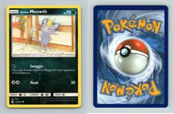Alolan Meowth #128/236 Sun & Moon Cosmic Eclipse Common Pokemon 2019 TCG Card - Image 1