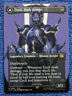 MTG 1x Cecil, Dark Knight (Borderless) #380 Regular - Final Fantasy FIN - Image 1
